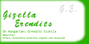 gizella erendits business card